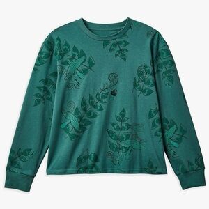 Disney Teal Botanical Crewneck Sweatshirt